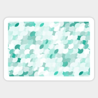 Teal blue abstract bubbles, soft blue summer design Sticker